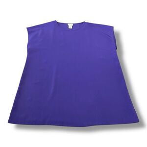 Vicki Wayne Tank Top Blouse Purple Sleeveless Shirt Professional Women’s Size 16